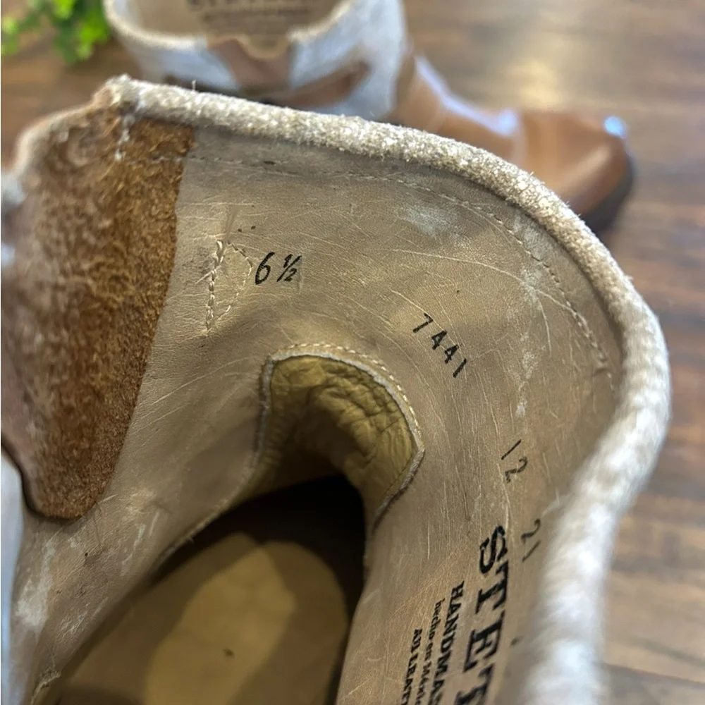 STETSON WOMENS MIA Western Boots - size 6.5 - ankle boots leather brown tan - Picture 10 of 16